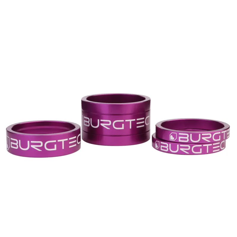 Burgtec Stem Spacer Kit - Toxic Barbie Pink 5mm Spacer x2 10mm Spacer 20mm Spacer